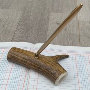 Alaska Antlercraft Antler Pen Holder With Pen Desktop Office Cabin Hunter Lodge